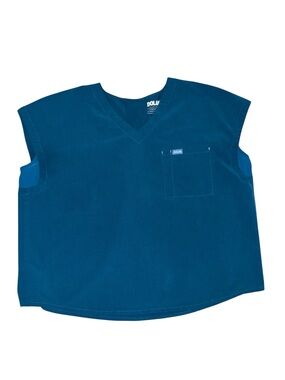 DOLAN Caribbean Blue V-Neck oversized scrub top XLarge
